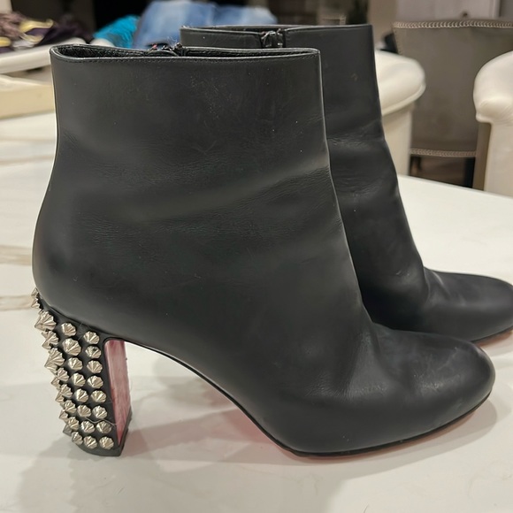 Christian Louboutin Shoes - GUC Christian Louboutin Suzi Folk black ankle boots w studded heels